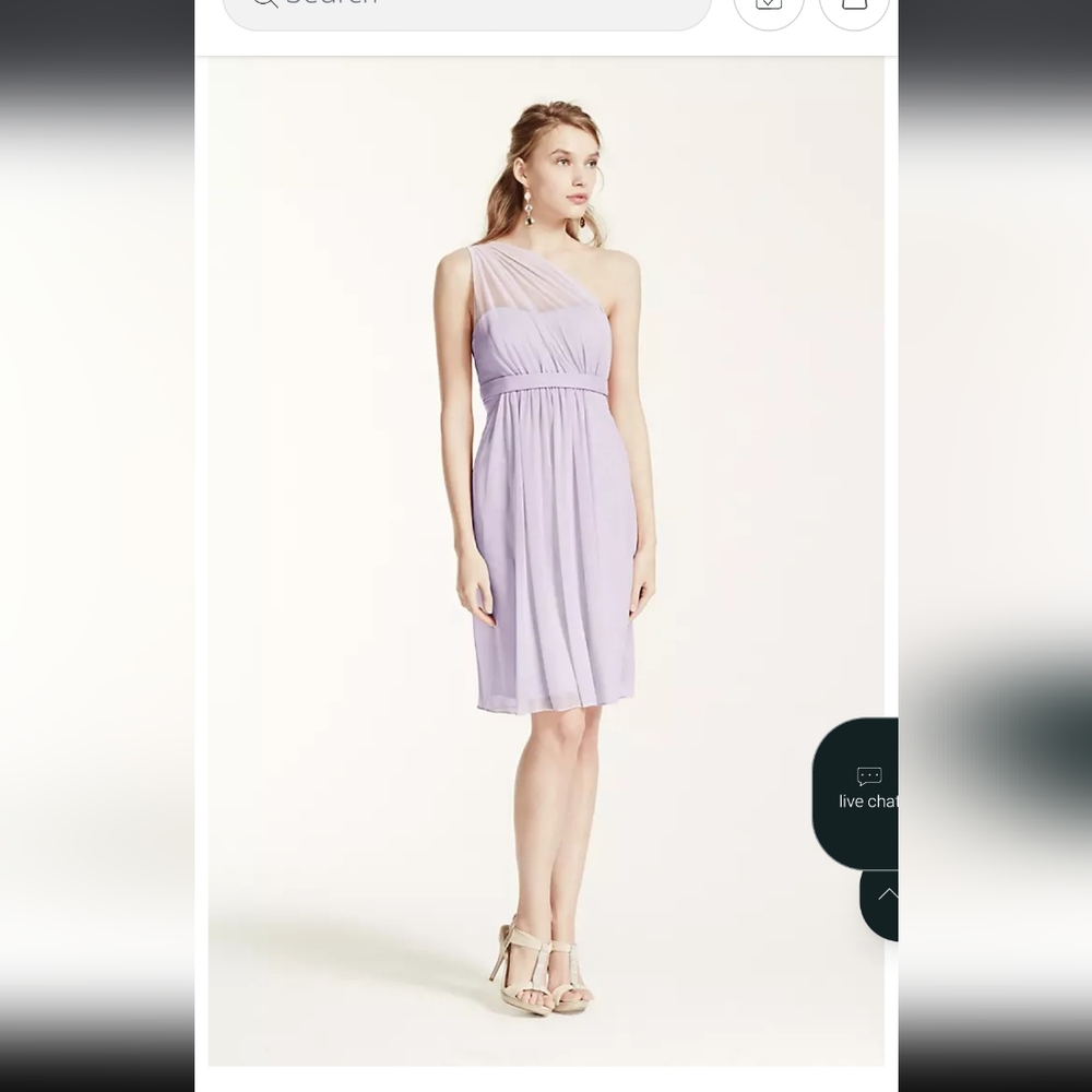 David's Bridal *Black* One-Shoulder Dress
